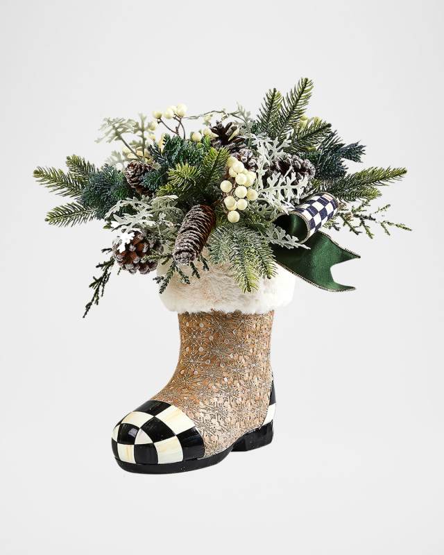 Farmhouse Holiday Boot Arrangement
